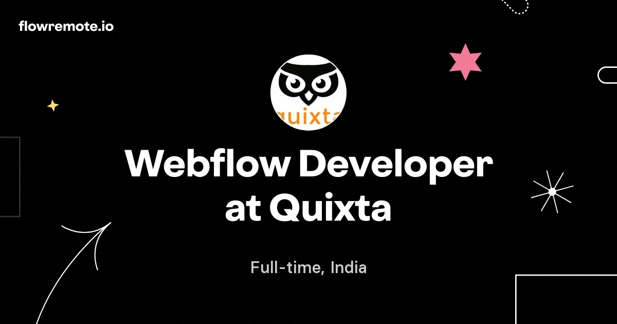 Webflow Developer at Quixta