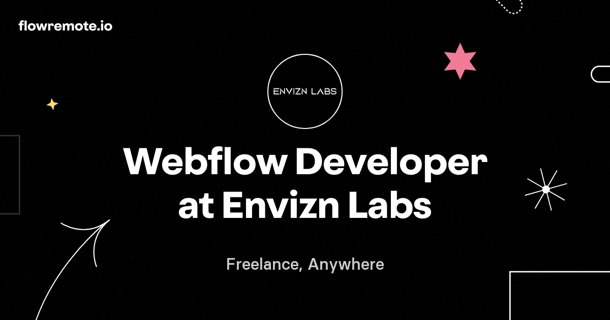 Webflow Developer at Envizn Labs