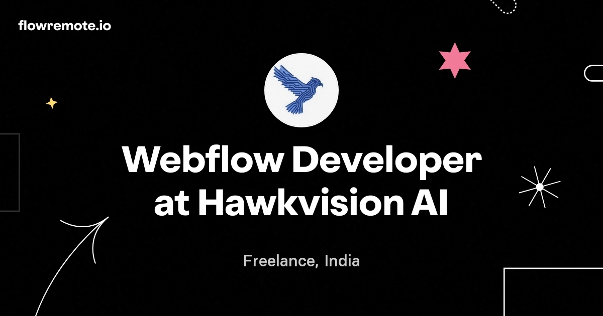 Webflow Developer at Hawkvision AI