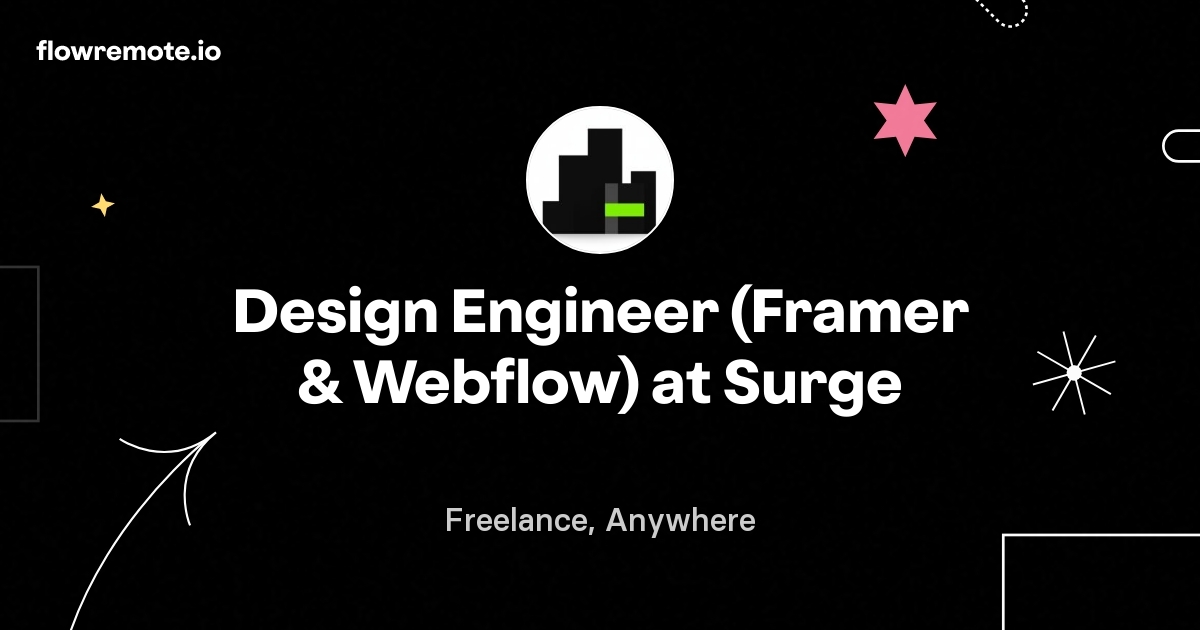 Design Engineer (Framer & Webflow) at Surge