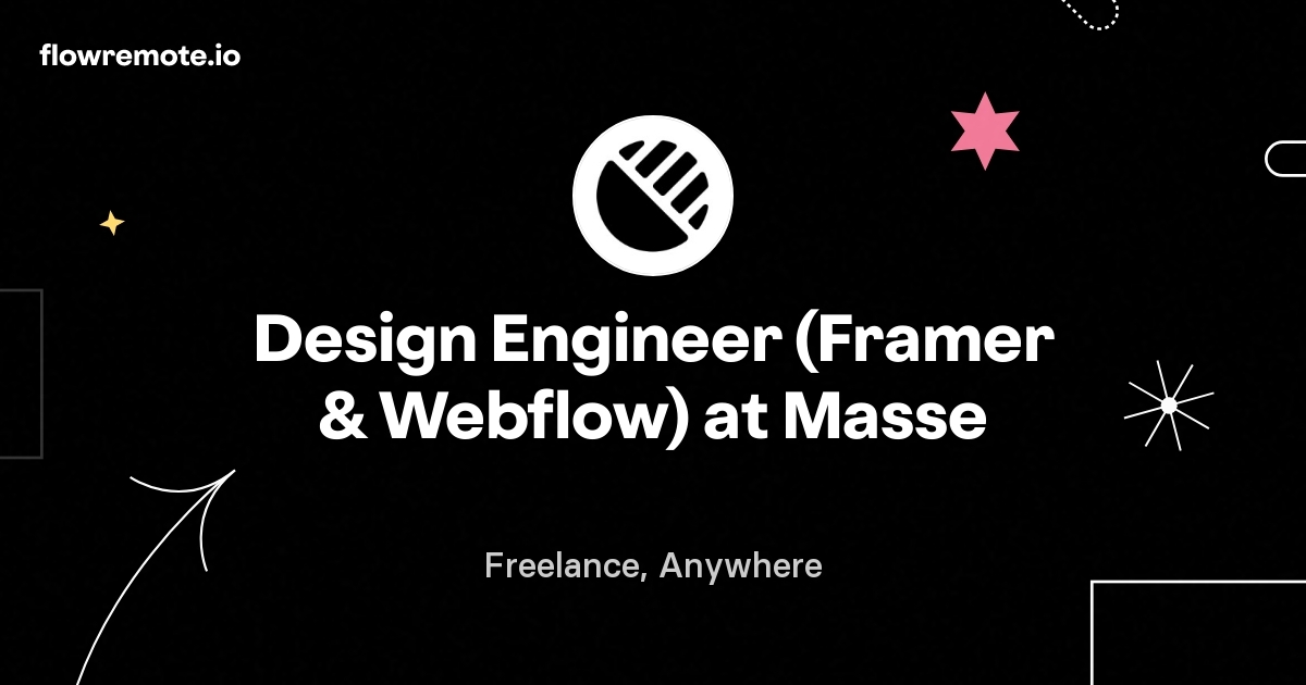 Design Engineer (Framer & Webflow) at Masse