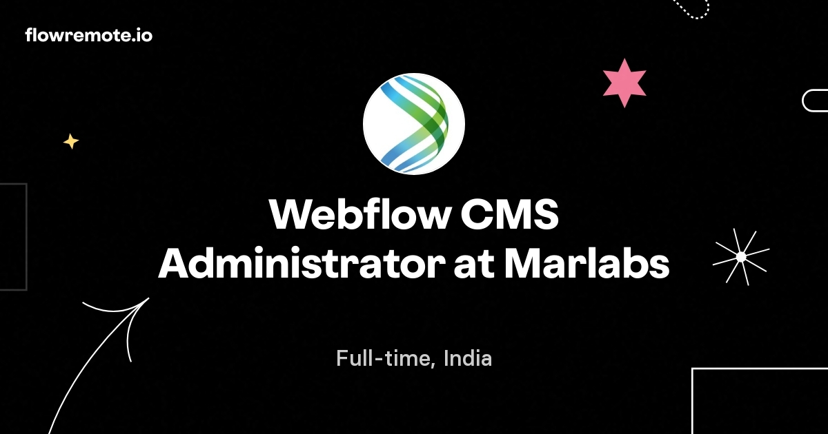 Webflow CMS Administrator at Marlabs