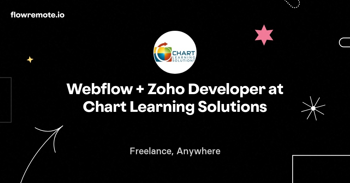 Webflow + Zoho Developer at Chart Learning Solutions