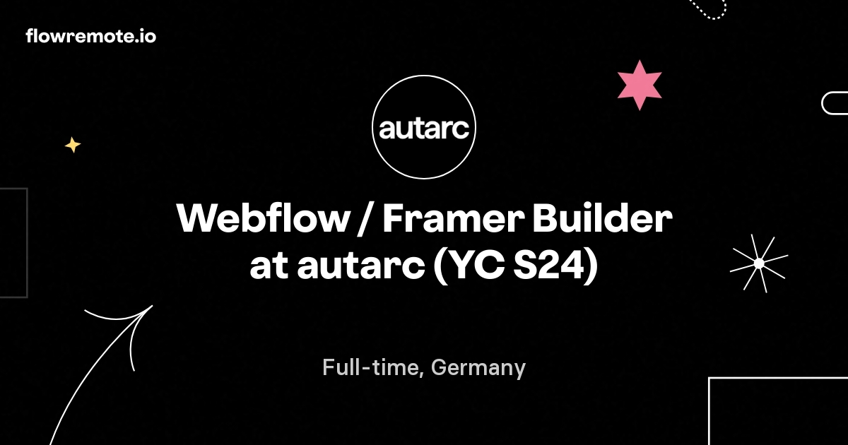 Webflow / Framer Builder at autarc (YC S24)