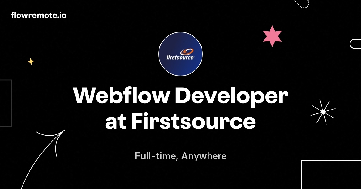 Webflow Developer at Firstsource