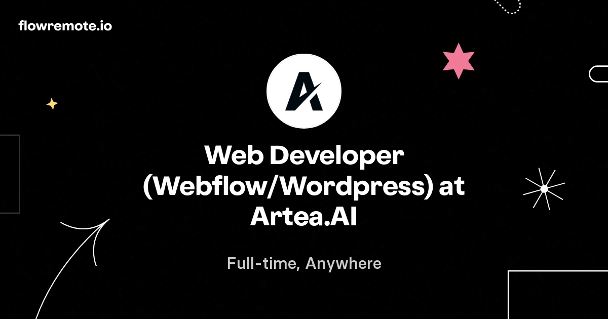 Web Developer (Webflow/Wordpress) at Artea.AI