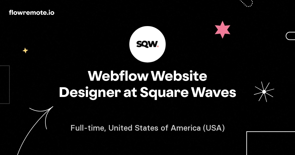 Webflow Website Designer at Square Waves
