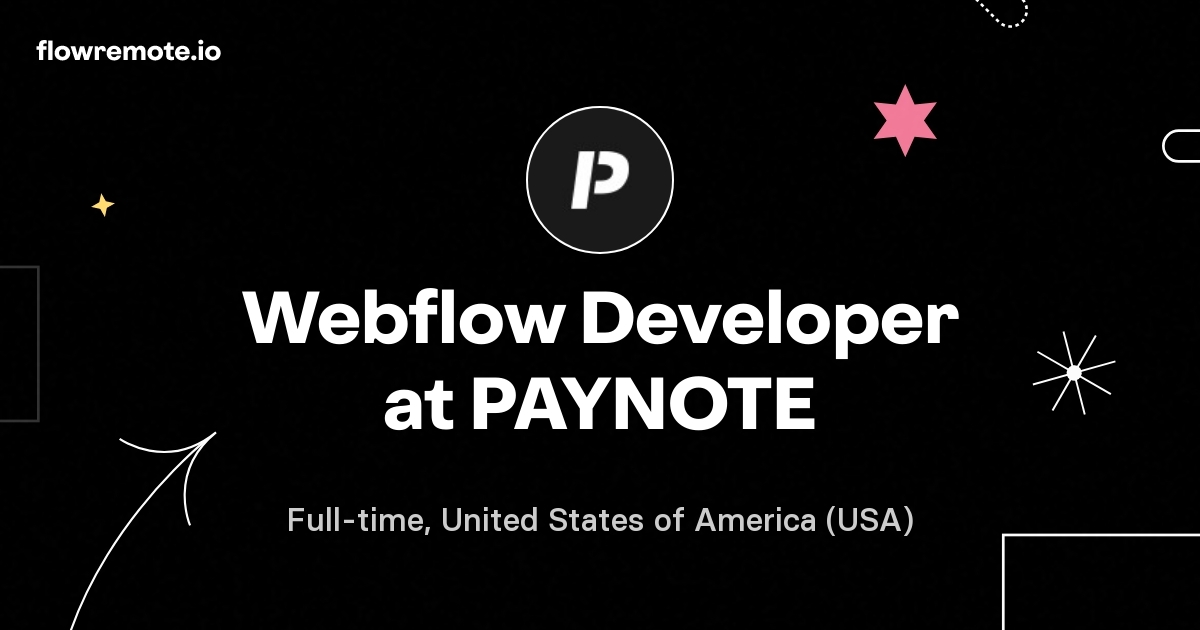 Webflow Developer at PAYNOTE