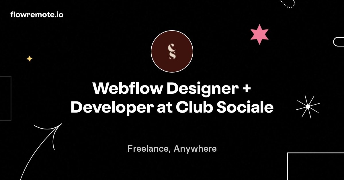 Webflow Designer + Developer at Club Sociale