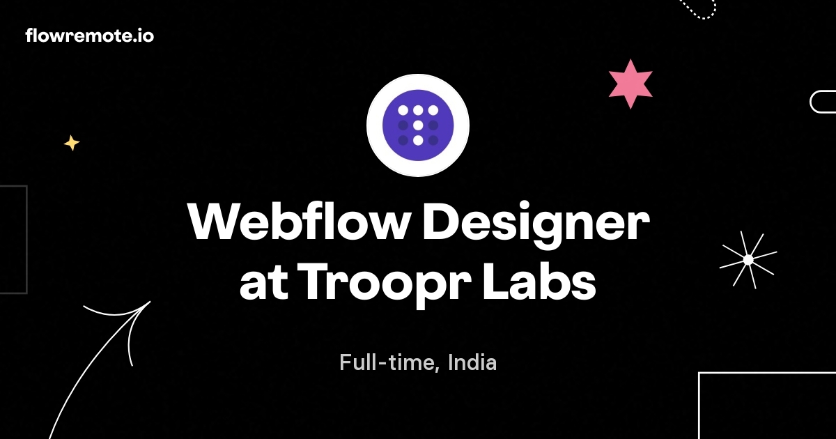 Webflow Designer at Troopr Labs