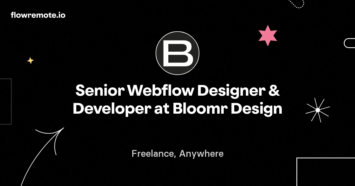 Senior Webflow Designer & Developer at Bloomr Design