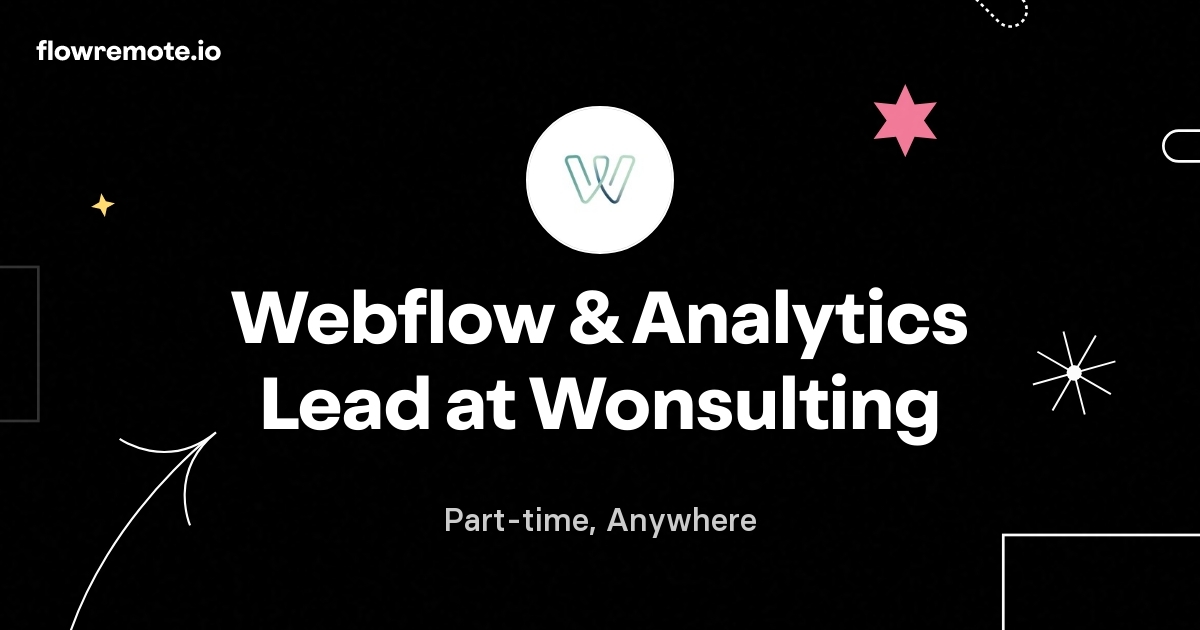 Webflow & Analytics Lead at Wonsulting