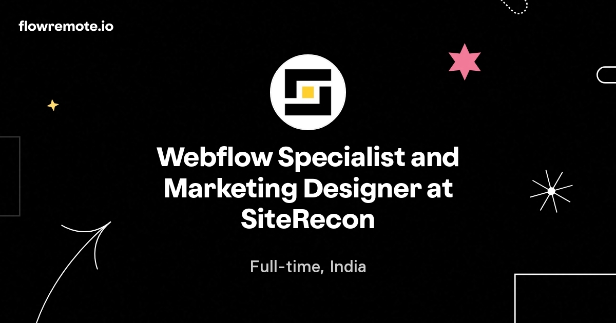 Webflow Specialist and Marketing Designer at SiteRecon