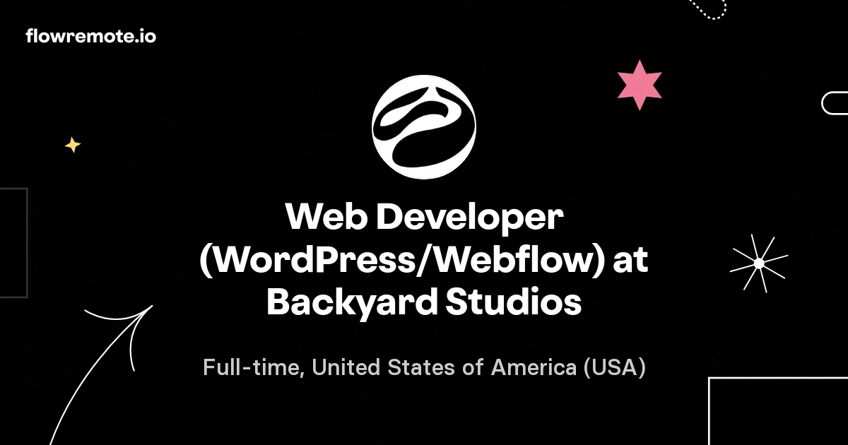 Web Developer (WordPress/Webflow) at Backyard Studios