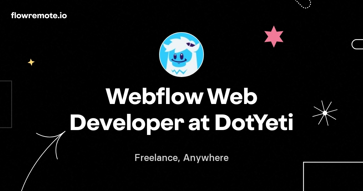 Webflow Web Developer at DotYeti
