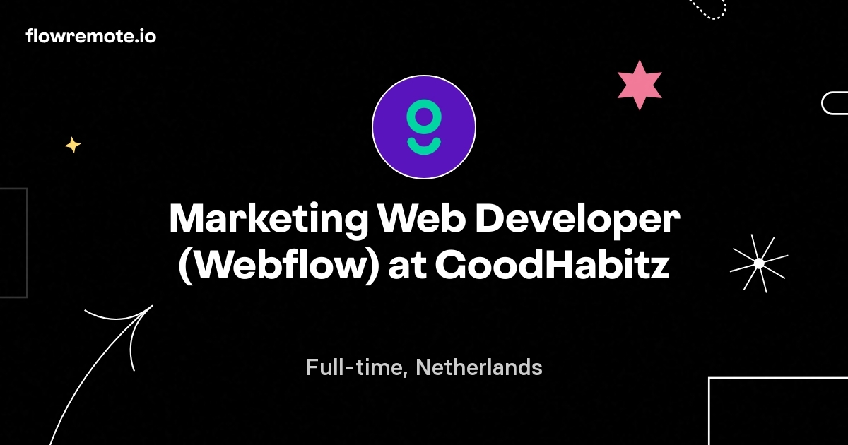 Marketing Web Developer (Webflow) at GoodHabitz