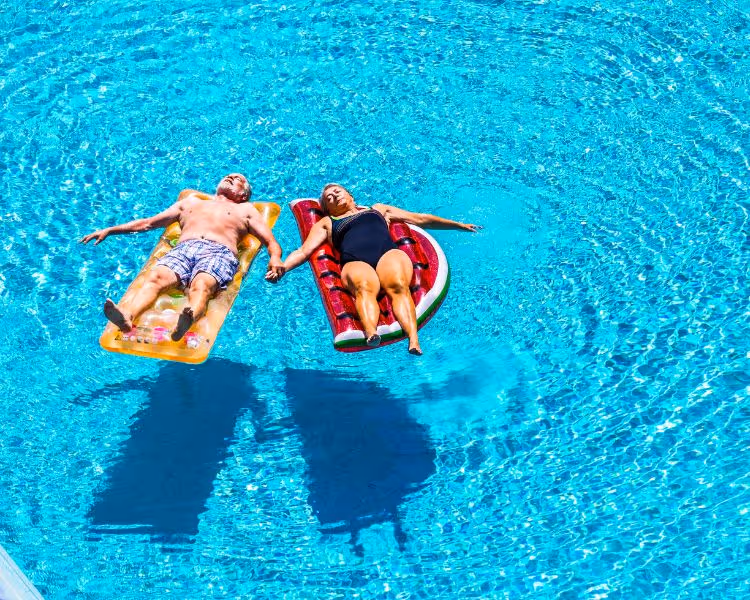 Thermometer on a sky background