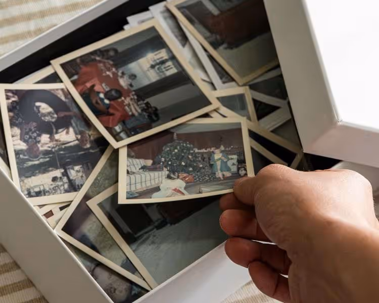 old photographs to trigger a senior's memories