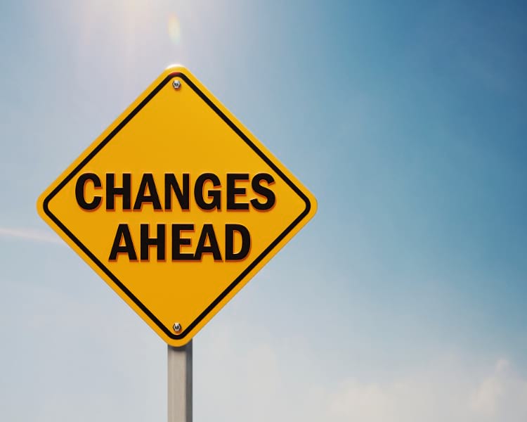 traffic sign that says "changes ahead"