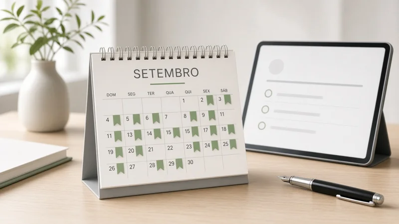 Calendário de setembro e prazo da opção pelo Simples Nacional 2027