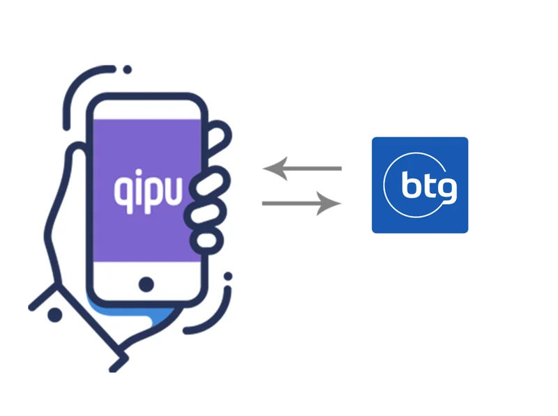 Integração bancária Banco BTG no aplicativo Qipu