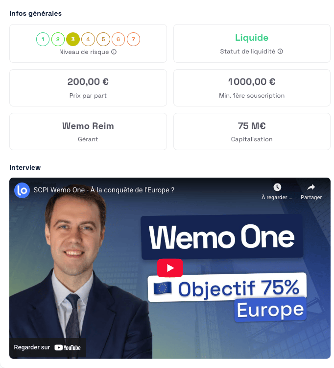 Analyse détaillée – Wemo One