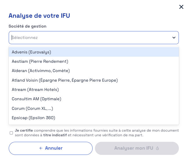analyse IFU en détail
