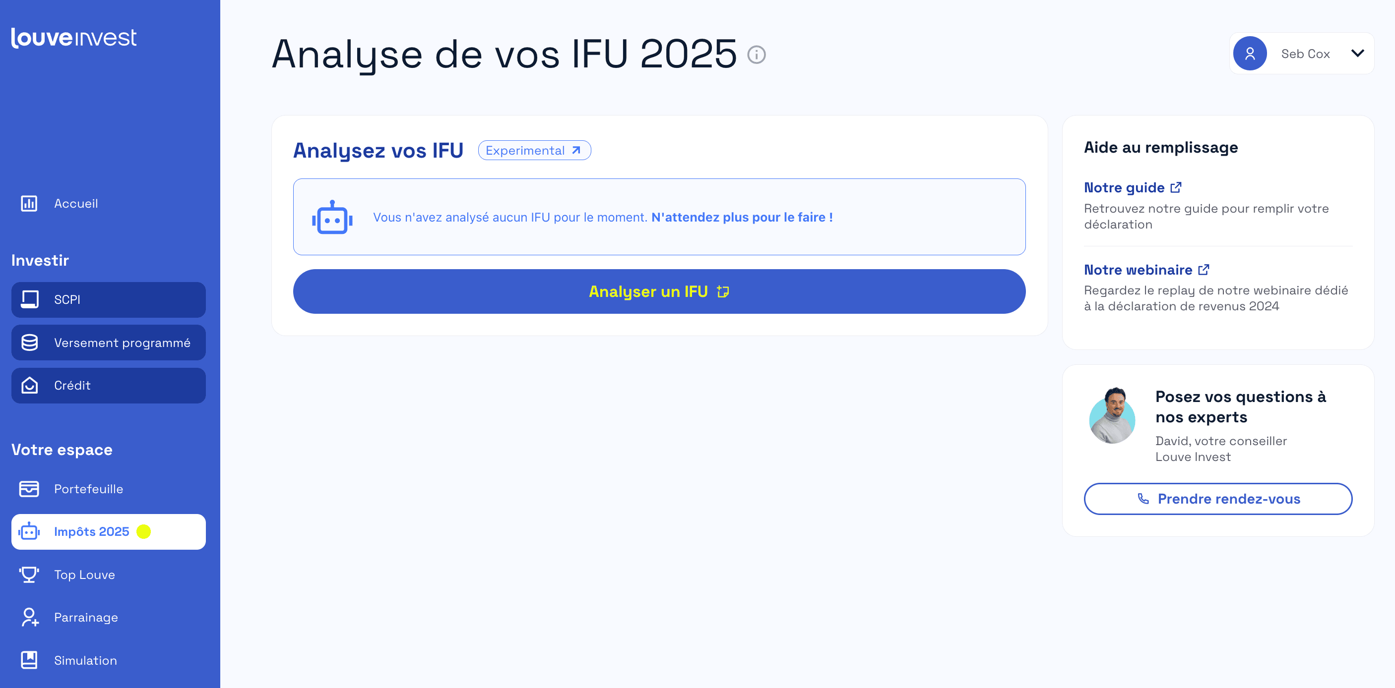 Analyse IFU IA de louve invest