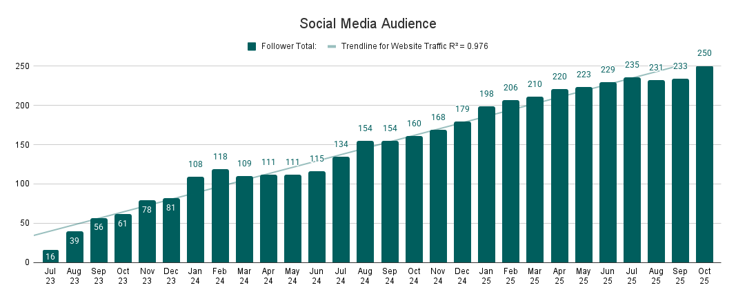 Social media audience growth