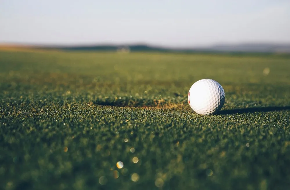Golf Putt Close to Hole