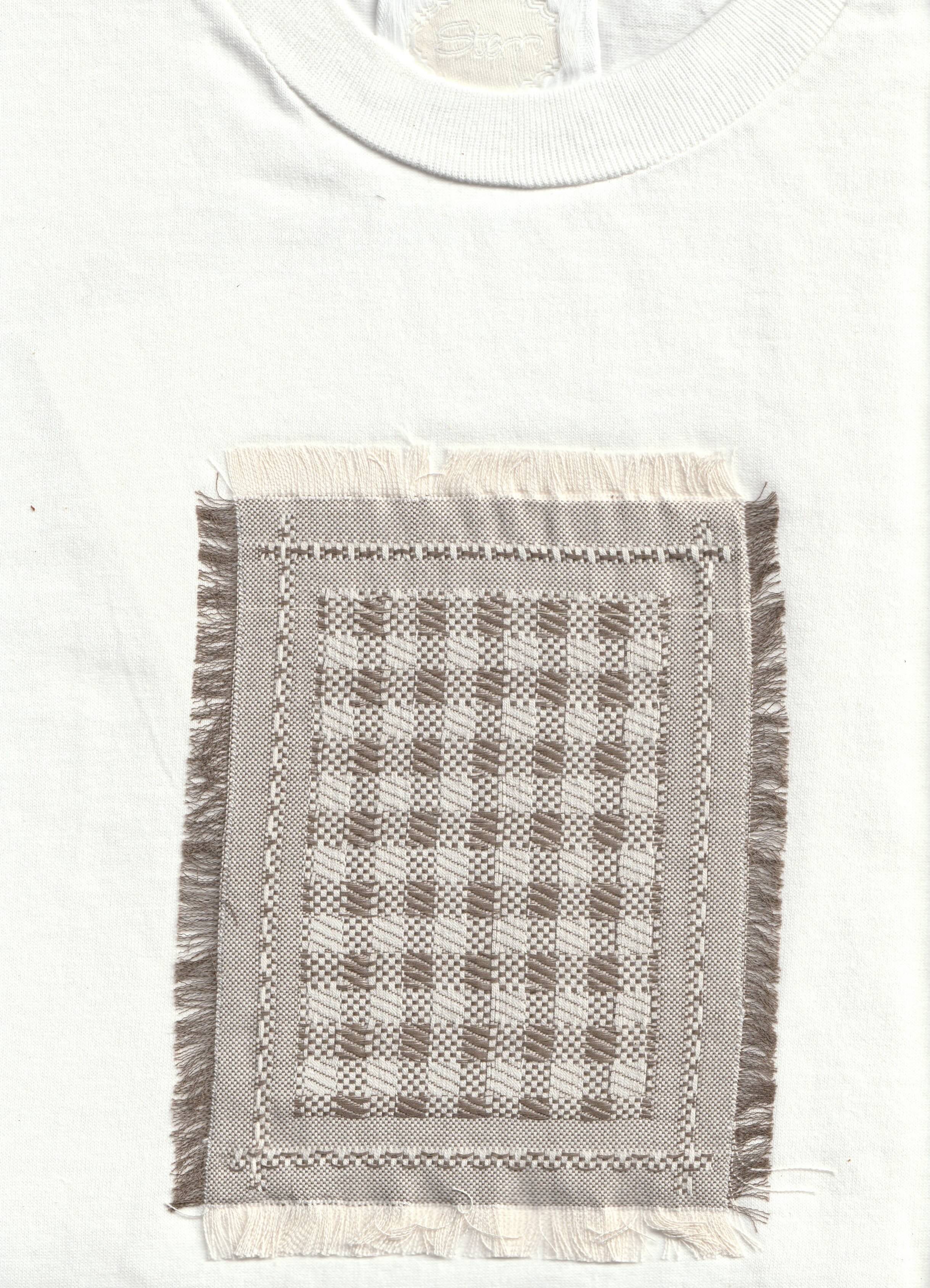 Brown gingham patch tee