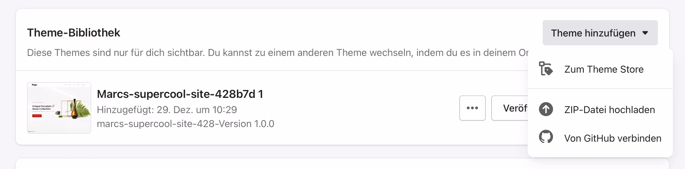 shopify-theme-hinzufügen