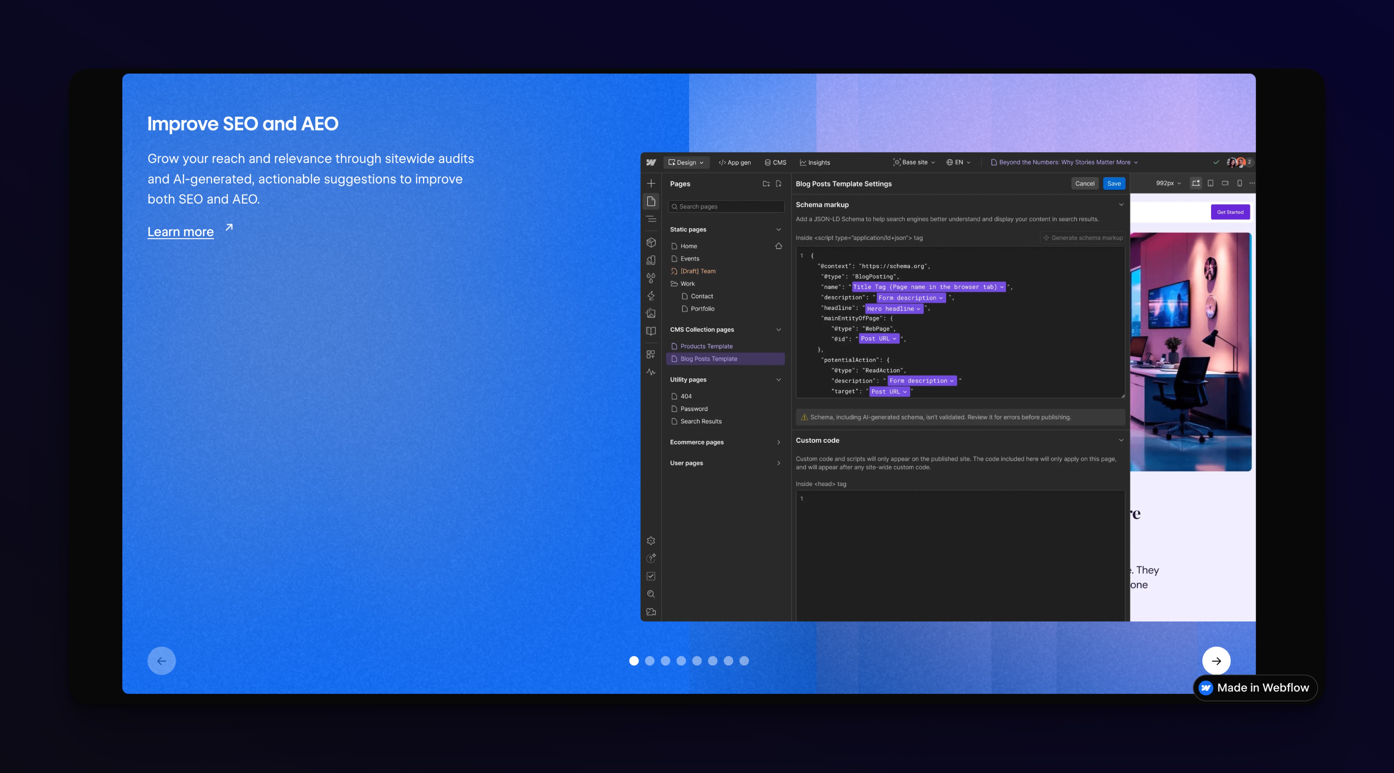Improve SEO and AEO - screenshot