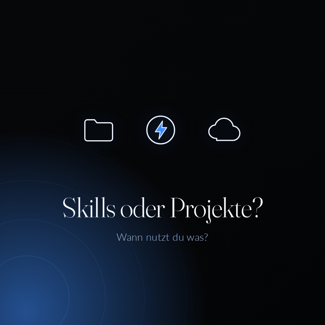 Cover Bild zum Artikel Claude Skills oder Projekte