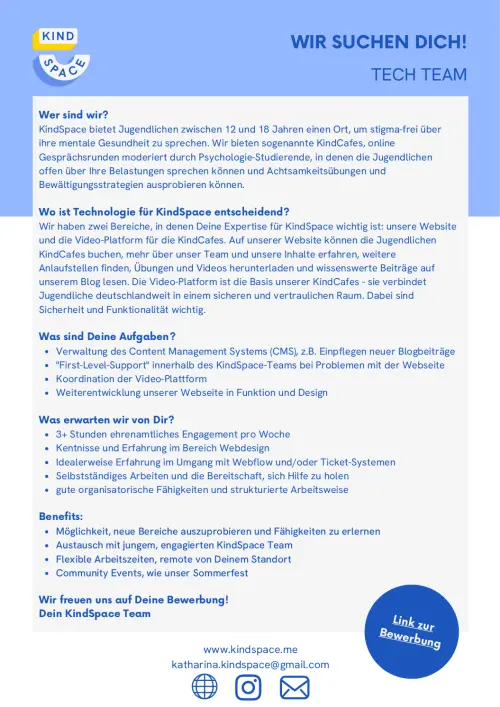 Bild von der Stellenausschreibung