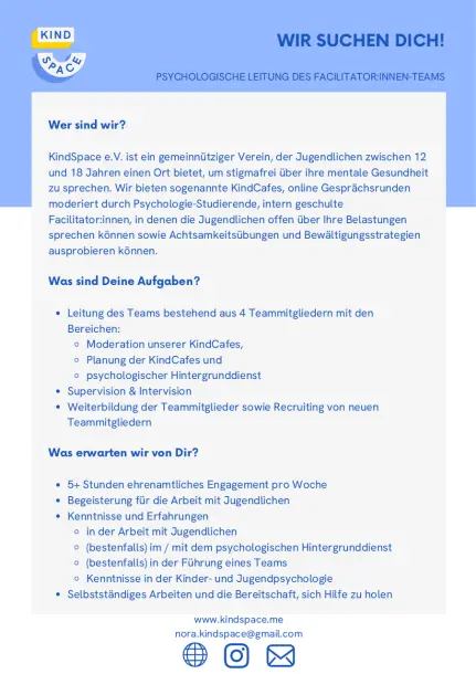 Bild von der Stellenausschreibung