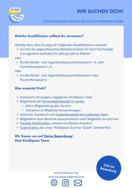 Bild von der Stellenausschreibung