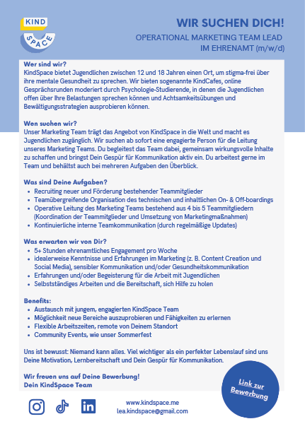 Bild von der Stellenausschreibung