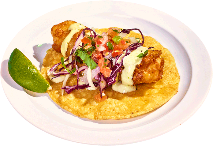 Image of crispy fish taco.