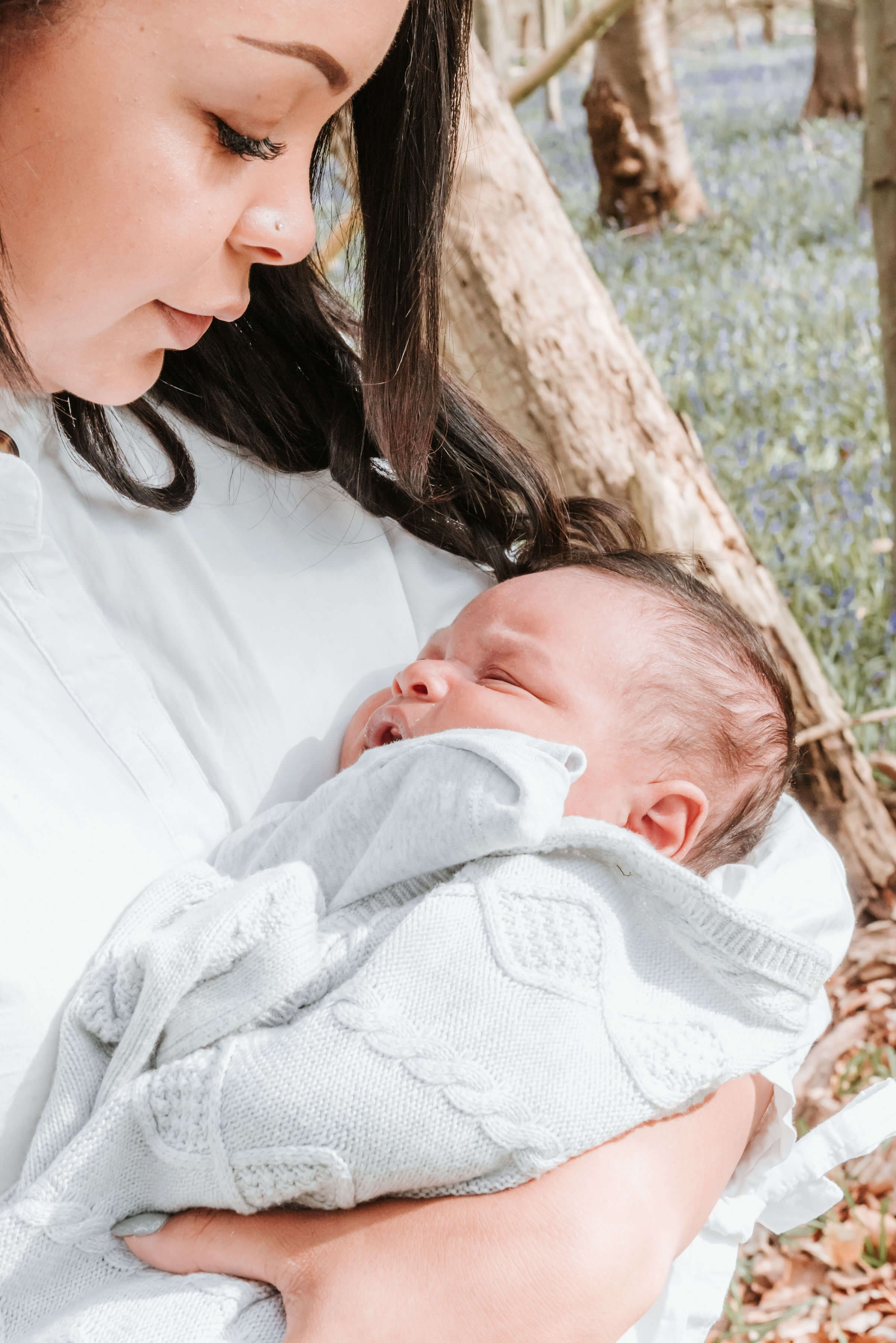 Sophie cradling Baby Ovie, The Scantlebury Family, shot by Gemma Randall ©