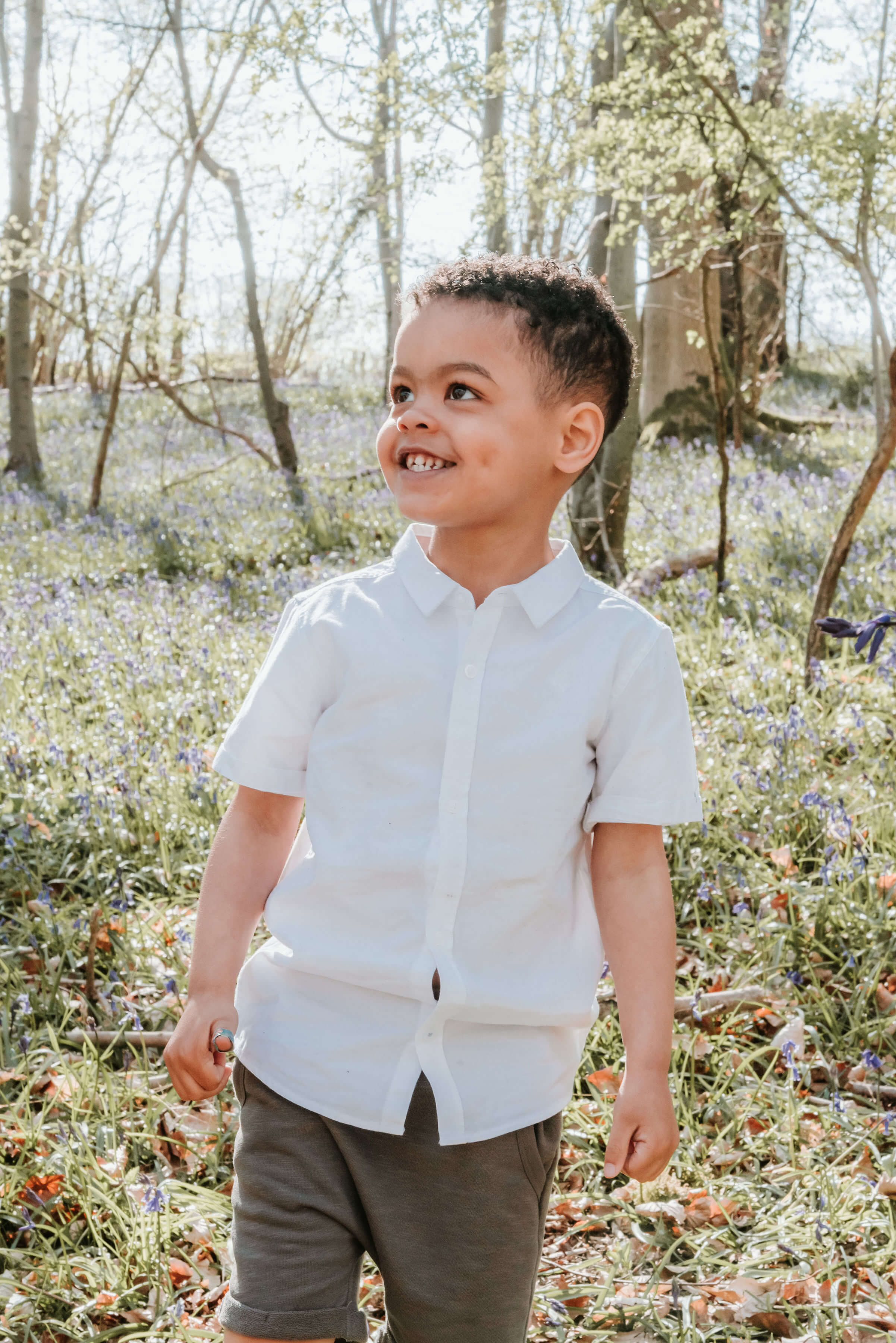 Arlo smiling at the camera, shot by Gemma Randall ©