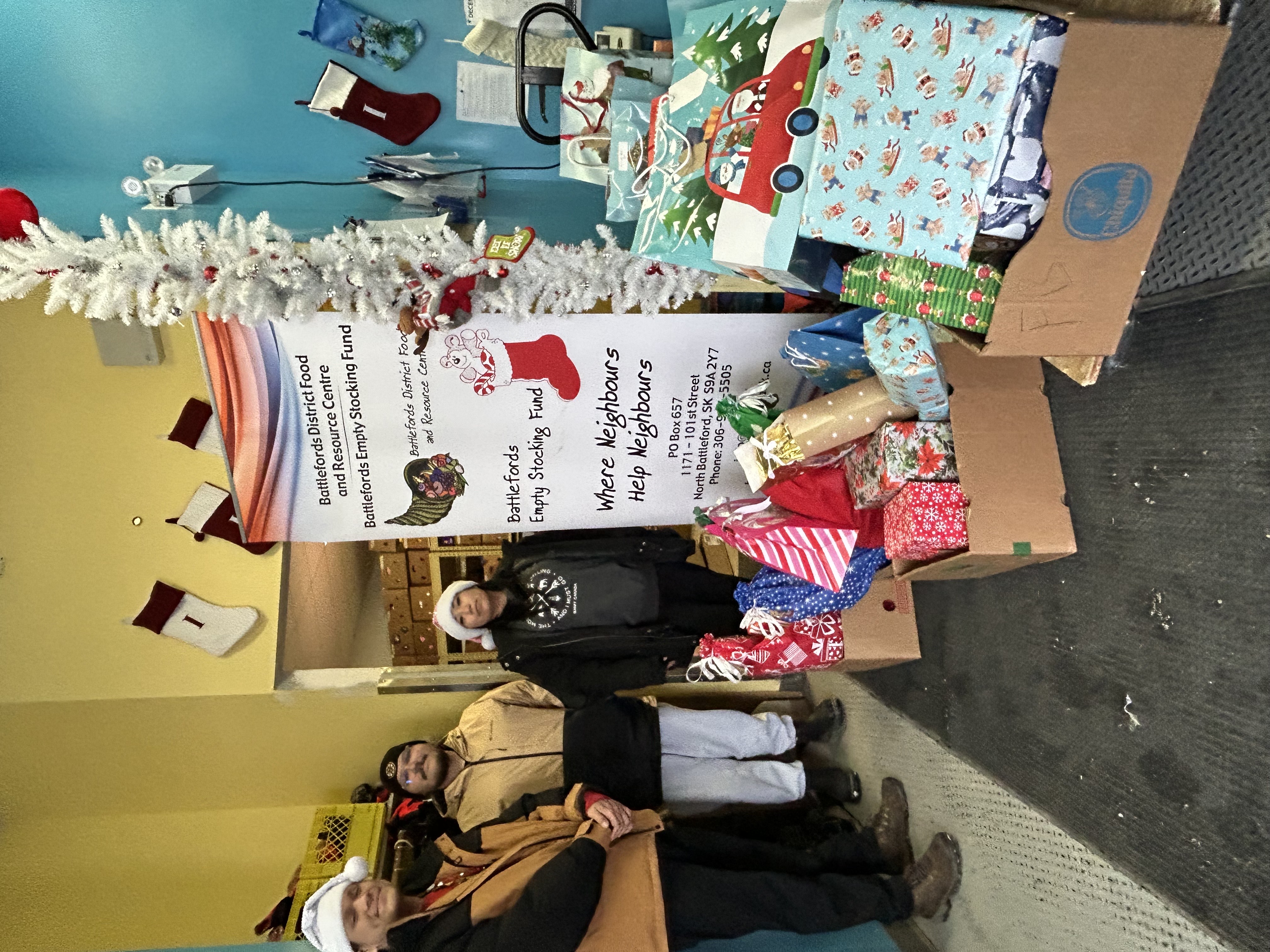 Gold Eagle Casino donation supporting the Empty Stocking Fund for kids at Christmas.