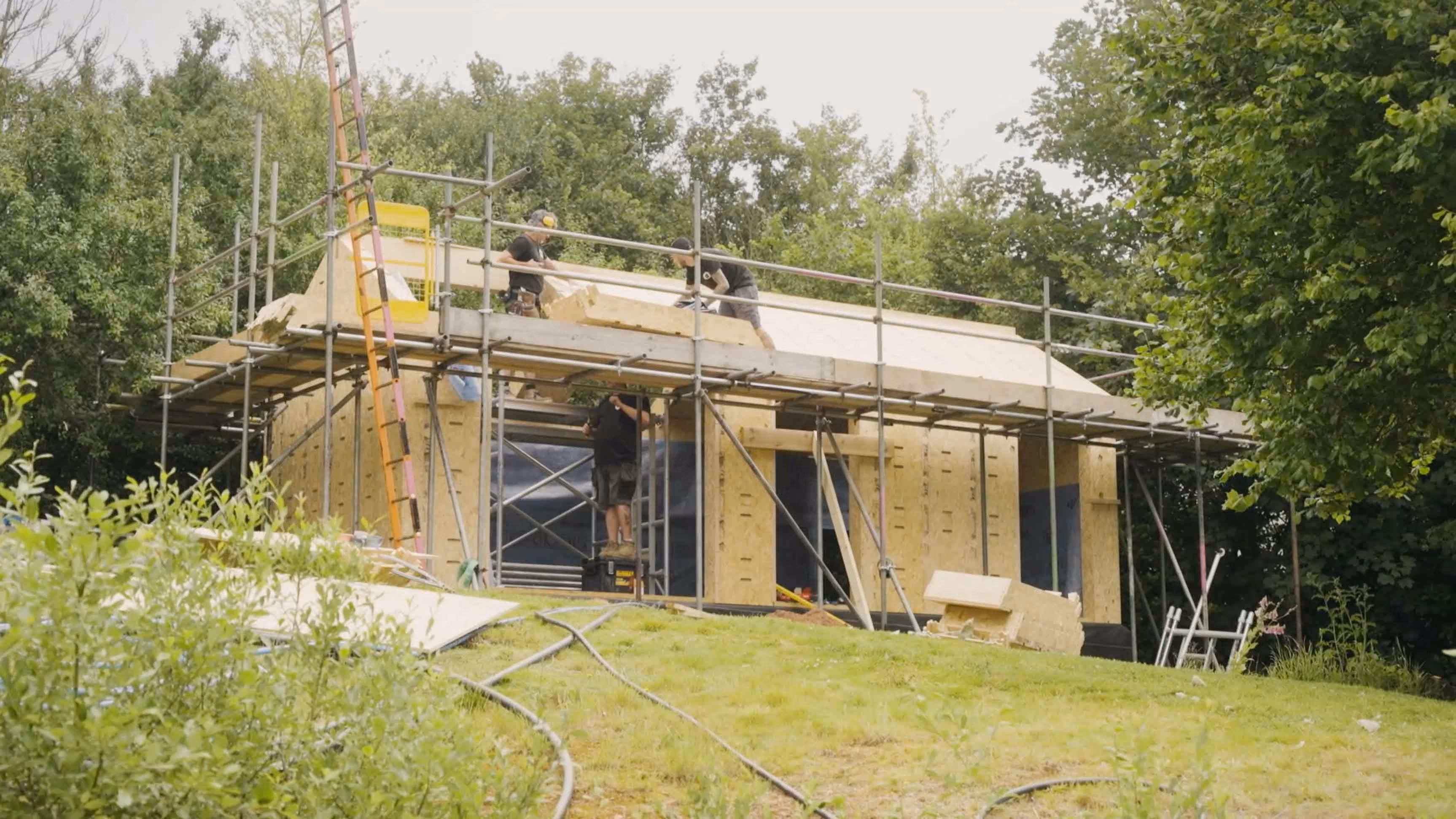 Construction shot of WikiHouse chassis.