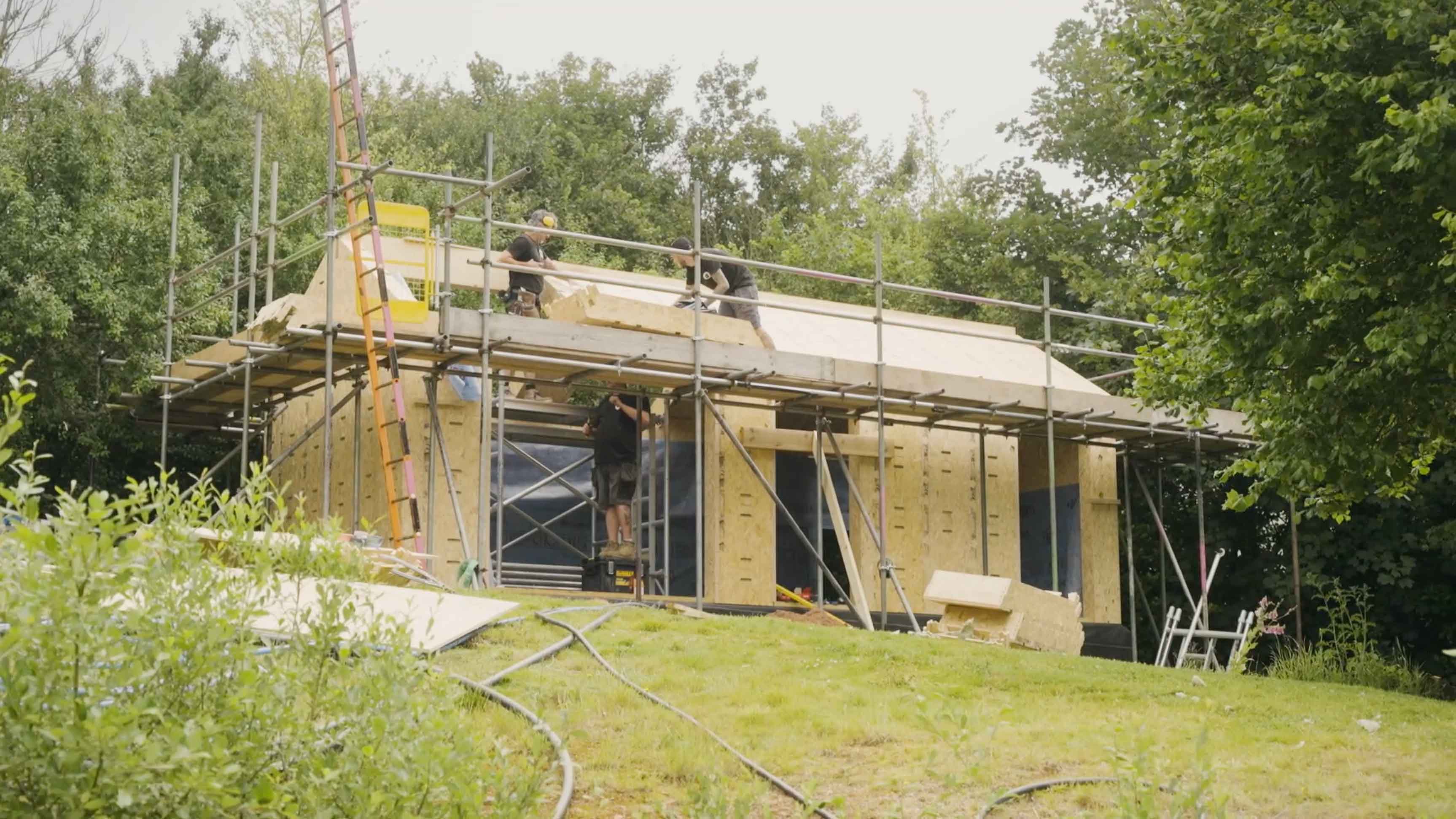 Construction shot of WikiHouse chassis.
