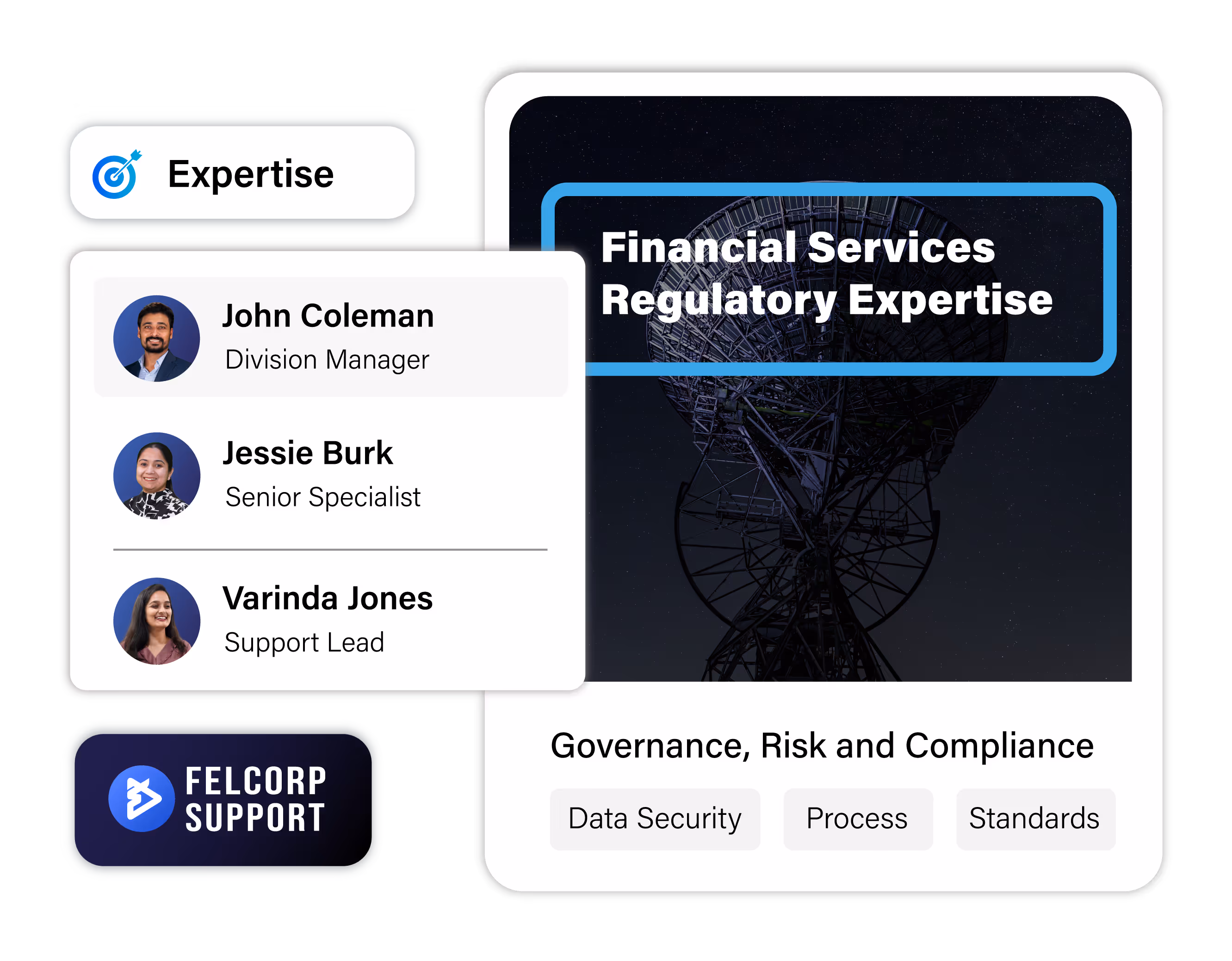 Felcorp Support home page expertise feature illustration