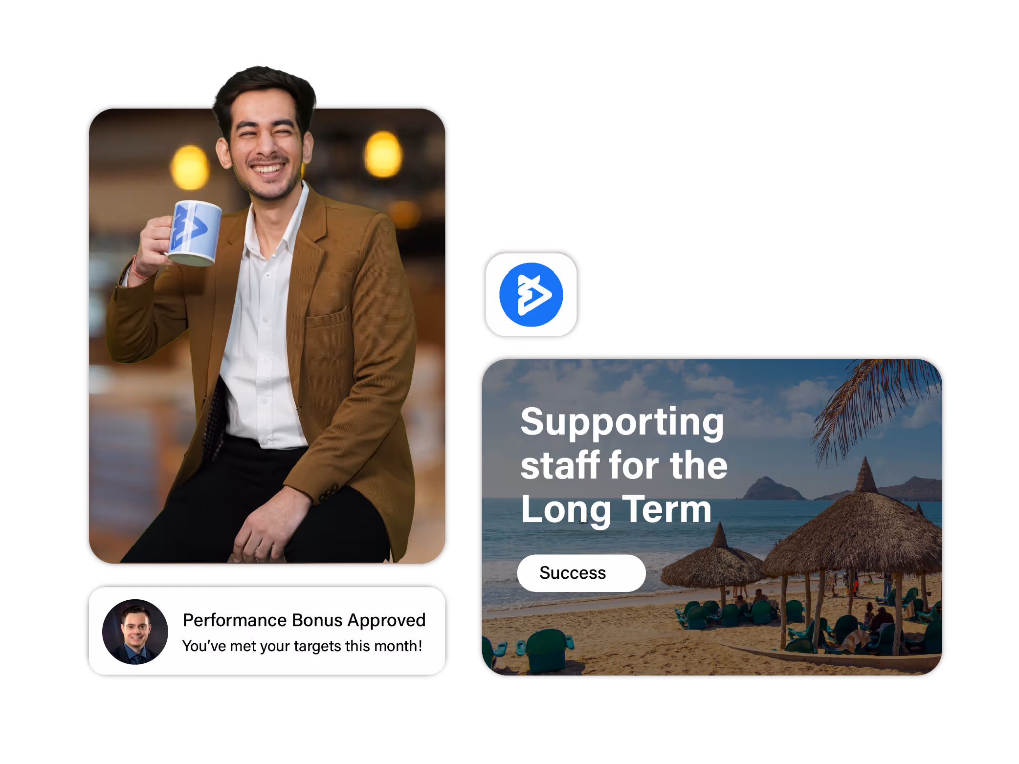 Employee success and engagement illustration