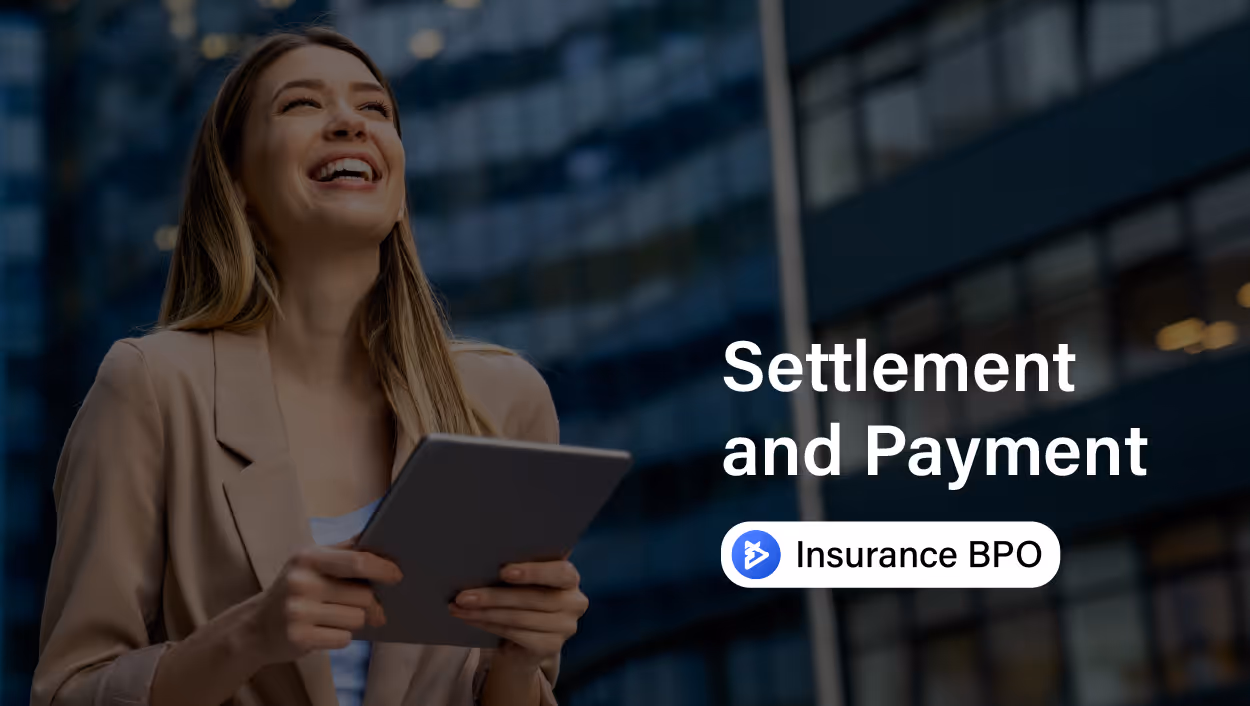 Insurance settlement processing illustration