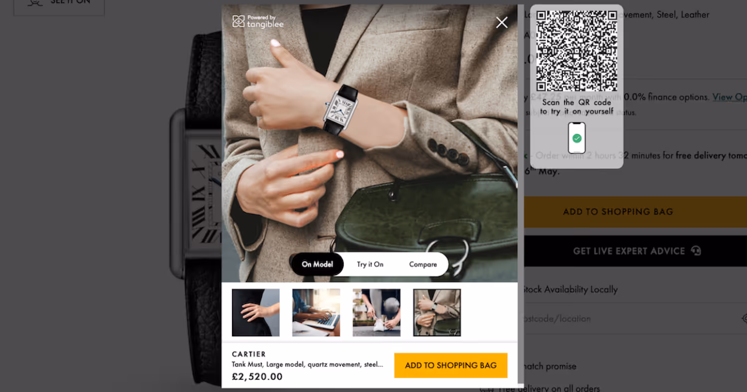 Tangiblee Launches Exclusive Shopping Experience With the Watches of Switzerland Group