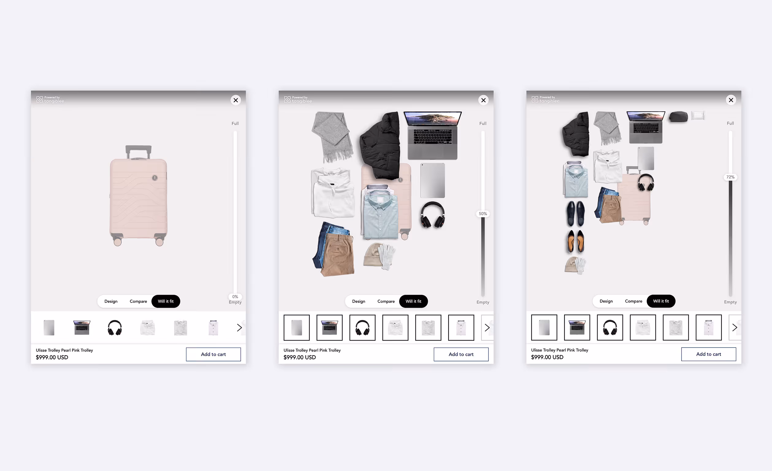 Desktop view of client's product detail page