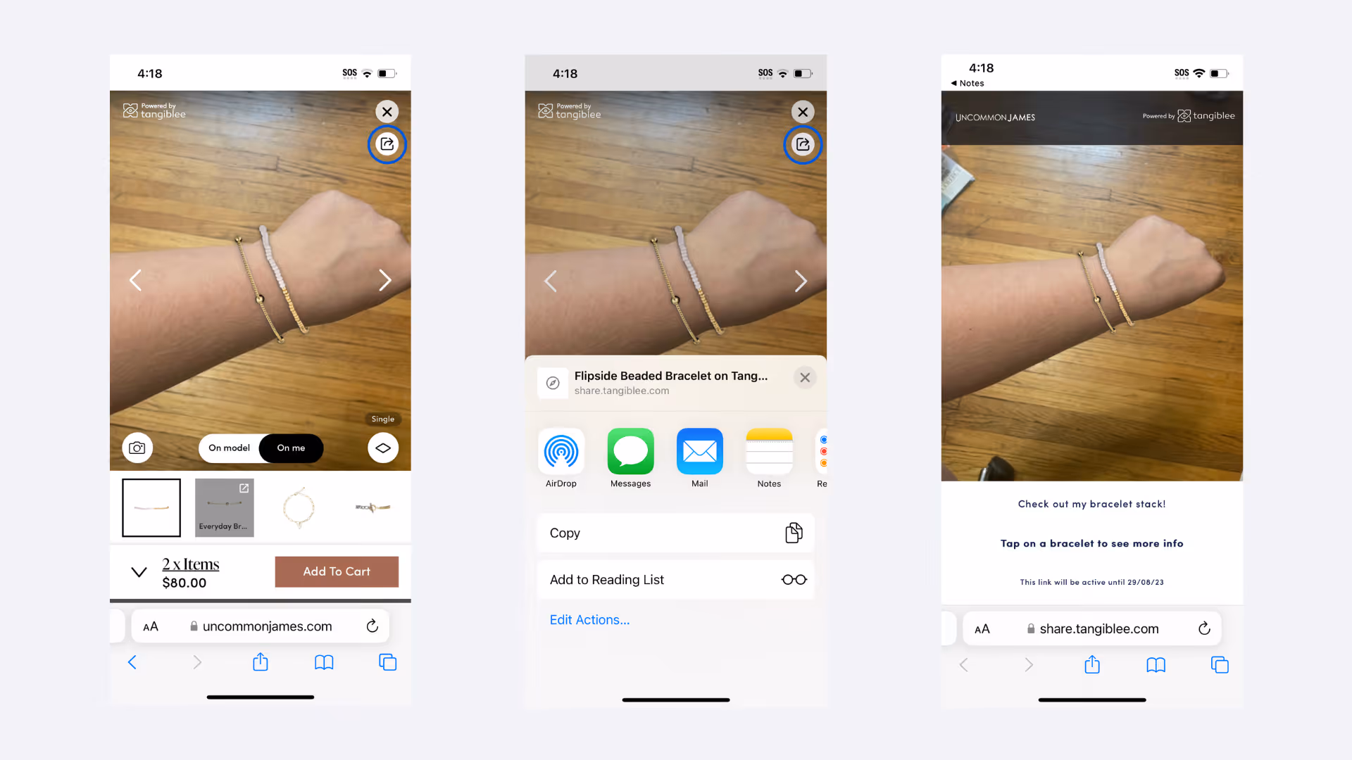 Bracelet VTO Stacking Sharing 